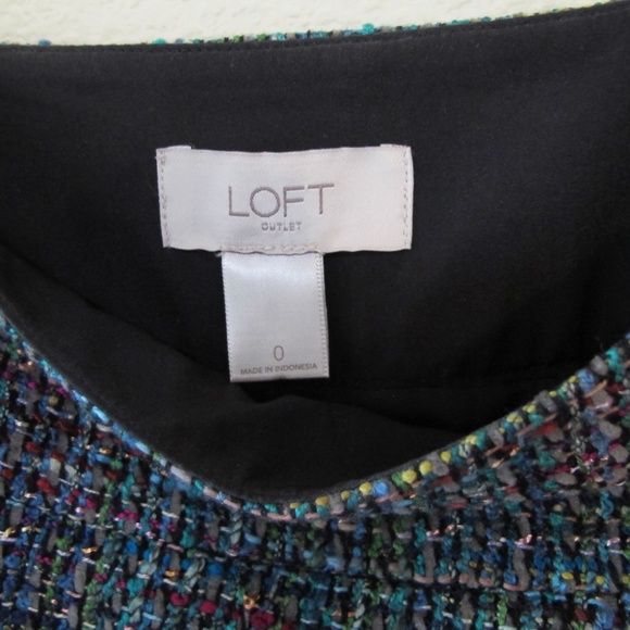 LOFT Shimmer Woven Textured Skirt - Picture 5 of 6